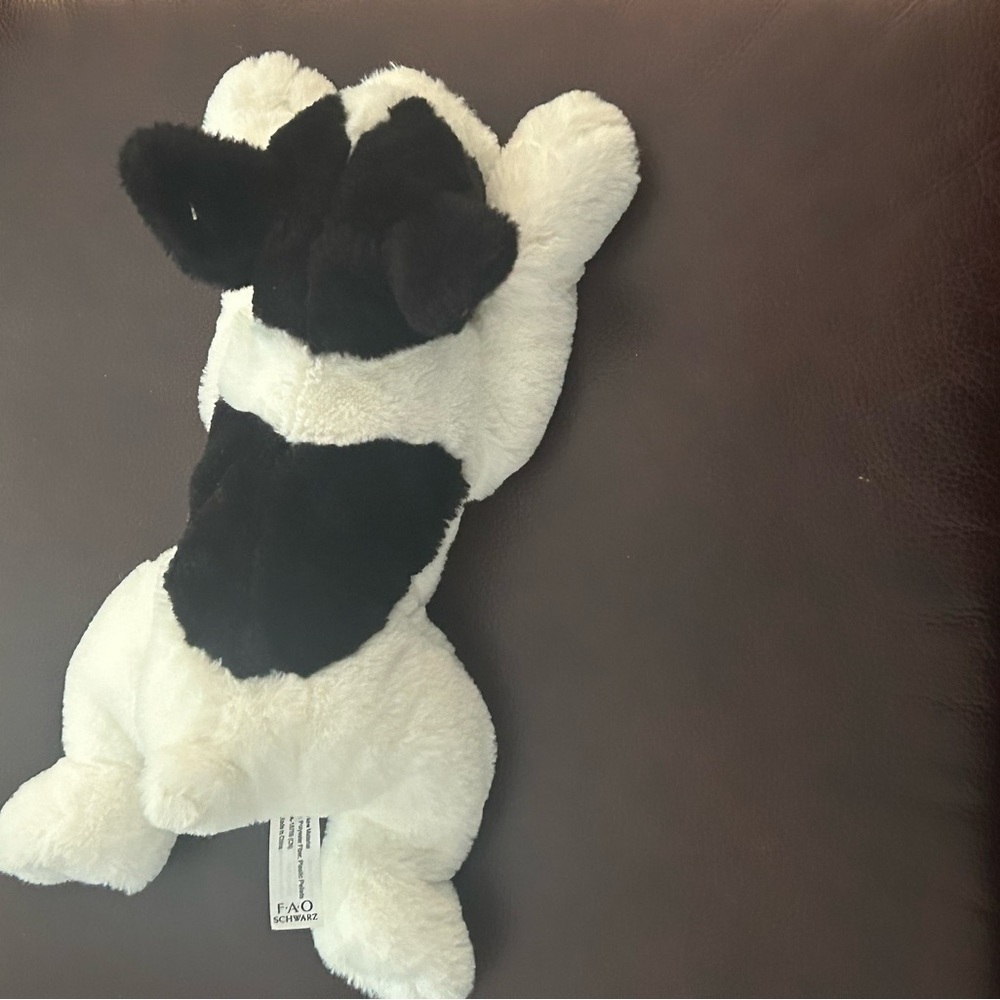 FAO Schwarz Black and White Plushie - stuffed animal for kids.  Very soft.